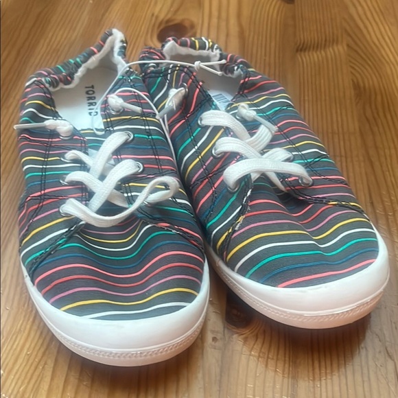 Torrid stripped Canvas Slip-On Sneakers - Picture 1 of 13